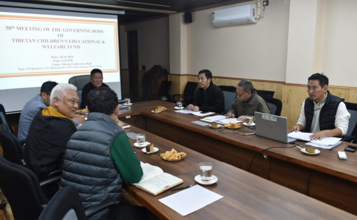 བོད་ཕྲུག་གི་ཤེས་ཡོན་དང་བདེ་དོན་མ་དངུལ་ཚོགས་པའི་འགན་འཛིན་ལྷན་ཚོགས་ཐེངས་ ༥༨ བསྐོང་ཚོགས་གནང་བ།